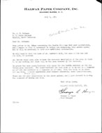 July 6, 1951 letter from Hayes