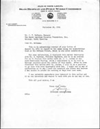 September 10, 1951 letter from Division Commissioner