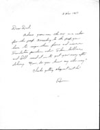 November 3, 1951 letter from Bun