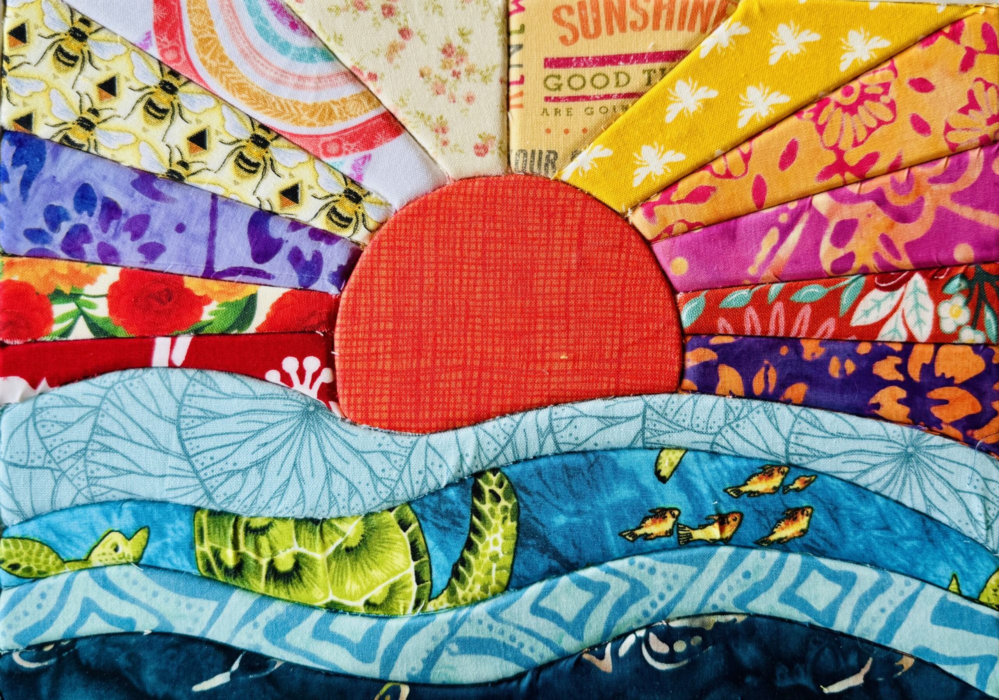 Colorful Japanese fabric.