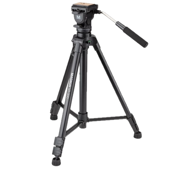 Black tripod for video projects