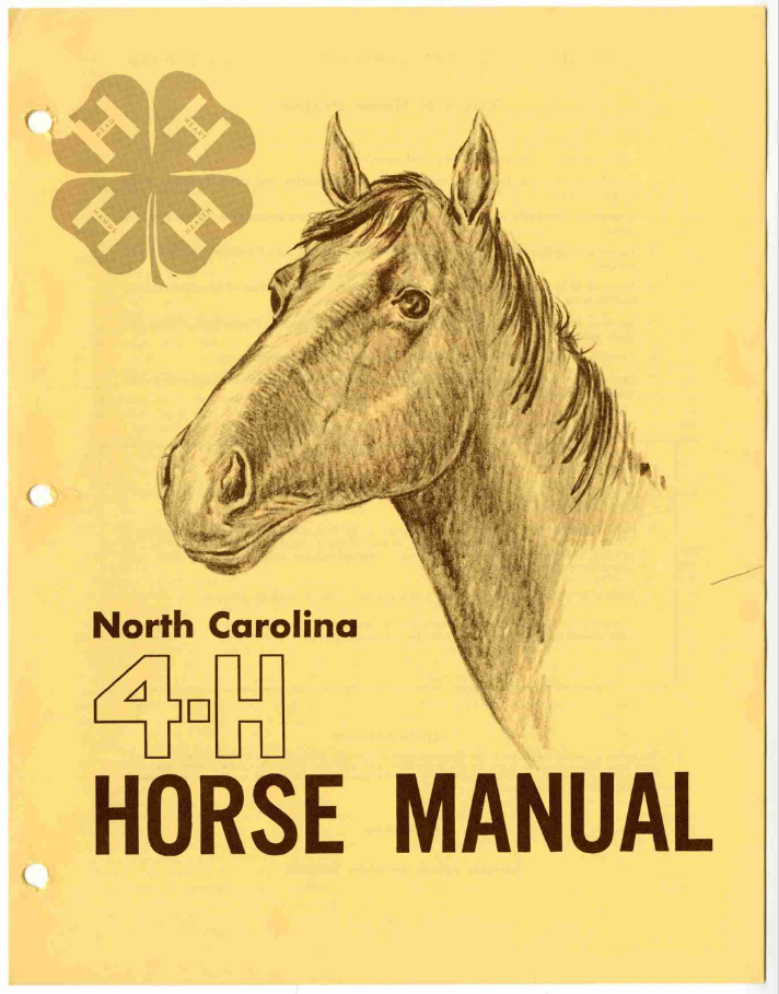 4-H Horse Manual (1973), from Cooperative Extension Service Publications (UA 102.200)