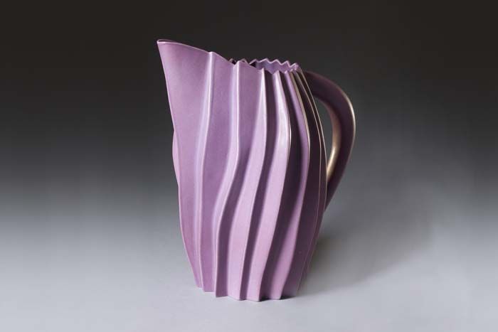 Tom Spleth, Pleated Ceramic Pitcher. Gift of the Friends of the Gregg.