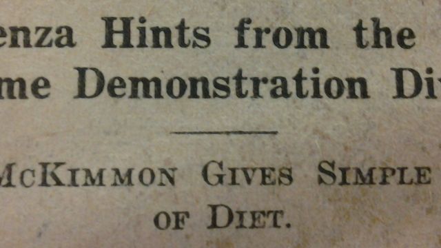From Extension Farm-News, 26 Oct. 1918